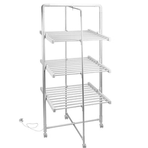 Stendibiancheria a Torre Elettrico 300W Stendino Asciugabiancheria Pieghevole