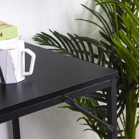 Scrivania Libreria Tavolo Porta PC Computer Metallo Legno Ufficio Casa Nero