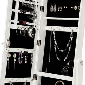 Specchiera Portagioie Ginevra Armadietto Portagioielli Specchio con Anta Bianco