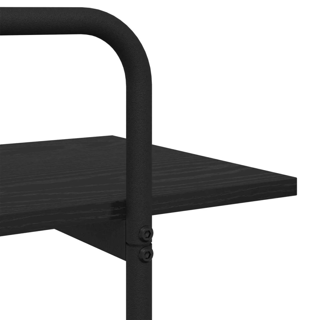 Libreria 2 livelli 80 x 35 x 70 cm PB Rovere Nero 8007822