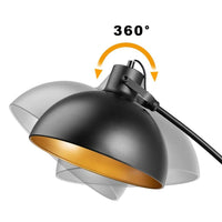 Lampada Arco Piantana Terra Design Moderno Industriale Metallo Luce E27 Nero Oro