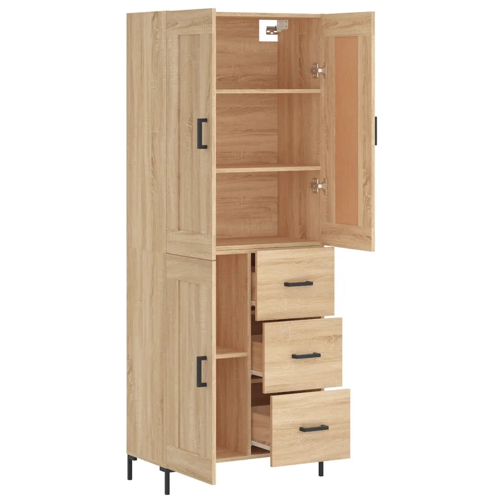 Credenza Rovere Sonoma 69,5x34x180 cm in Legno Multistrato 3200004