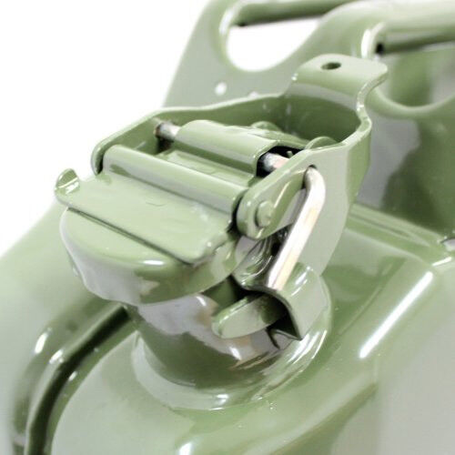 Tanica Militare 20 Litri In Metallo Per Benzina e Liquidi Chiusura Cricco Verde