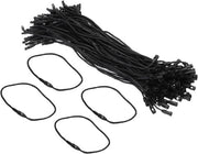 Tessuto in poliestere con anello per penne e dadi - 190 mm di lunghezza - 100 pezzi neri
