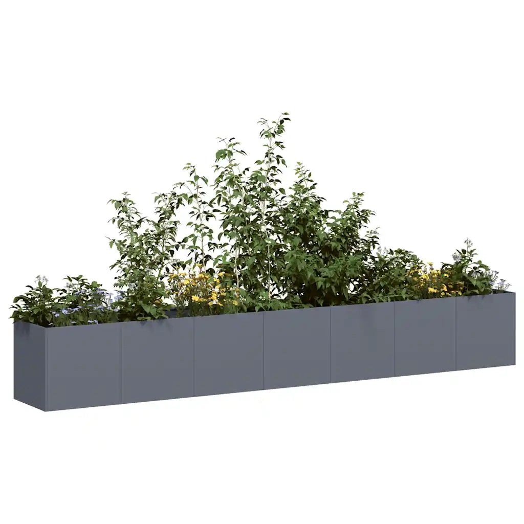 Fioriera Antracite 280x40x40 cm in Acciaio Laminato a Freddo 860691