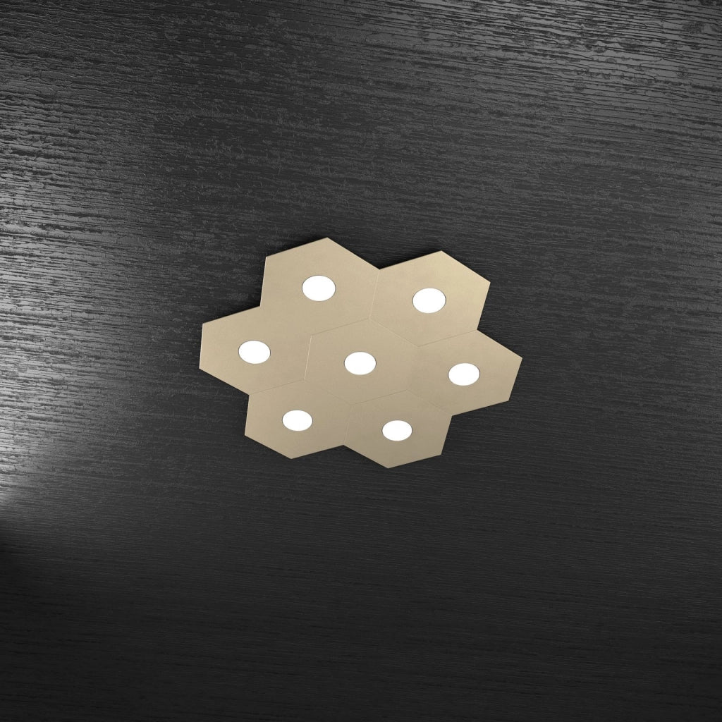 HEXAGON APPLIQUE-PLAFONIERA 7 LUCI SABBIA 1142-7L-SA