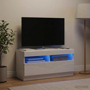 Mobile TV LED Bianco Lucido Legno ingegnerizzato 897439