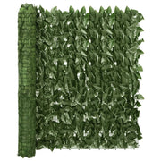 Schermo per balcone schermo per la privacy con foglie 600 x 100 cm verde scuro 02_0010011