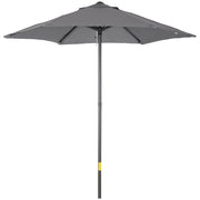 Ombrellone da Giardino Ø196x204H cm a 6 Stecche Grigio Scuro