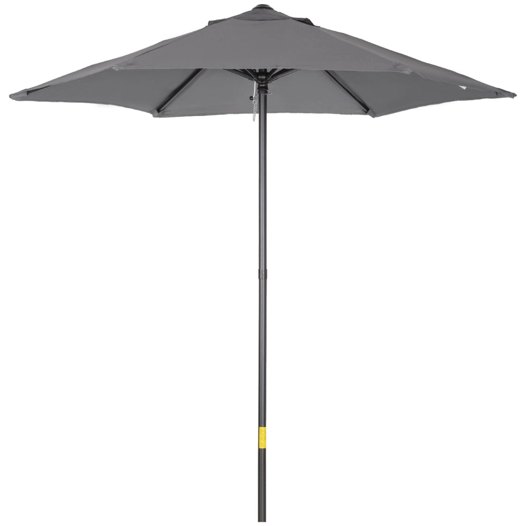 Ombrellone da Giardino Ø196x204H cm a 6 Stecche Grigio Scuro