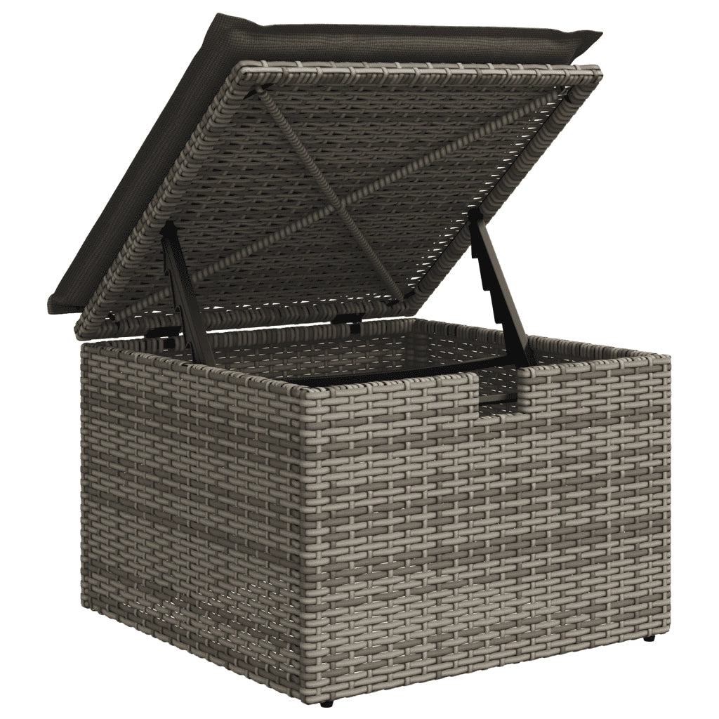 Set Divano da Giardino 6 pz con Cuscini Grigio in Polyrattan 3265778