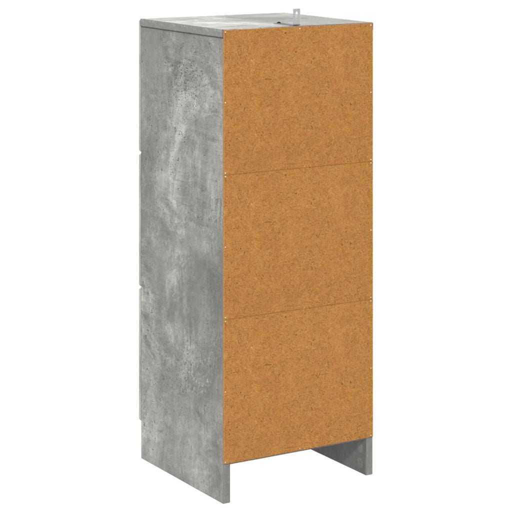 Mobile con Cassetti Grigio Cemento 33 x 34,5 x 87 cm 895768