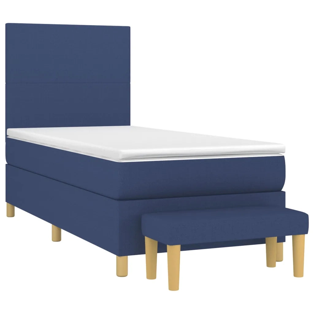 Giroletto a Molle con Materasso Blu 100x200 cm in Tessuto 3136979