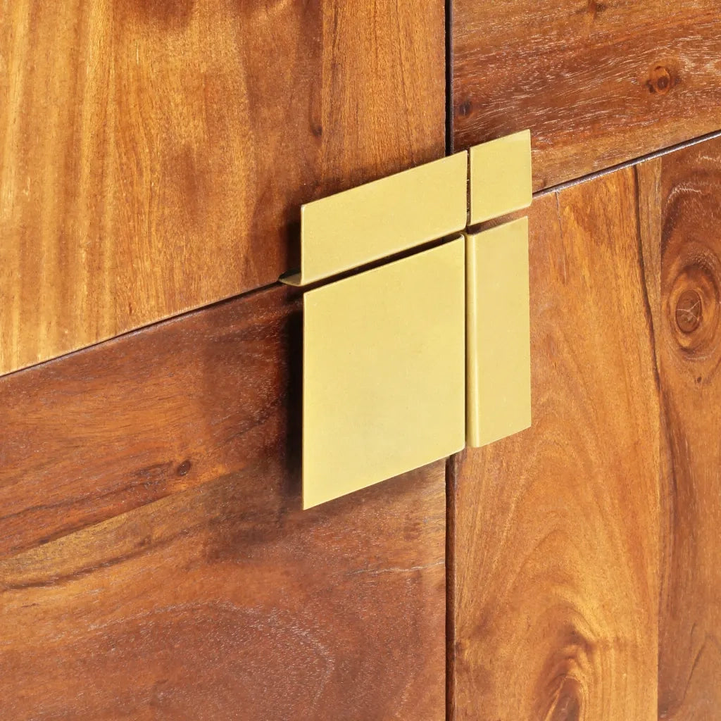 Credenza Alta 80x30x100 cm in Legno Massello di Acacia 285868