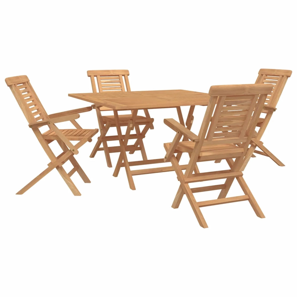 Set da Giardino 5 pz Marrone Legno di teak solido 3437351