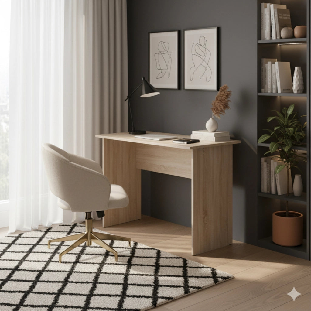 Scrivania ULVIK - Semplice - Quercia Sonoma - Larghezza 80 cm, Altezza 75 cm, Profondit? 50 cm