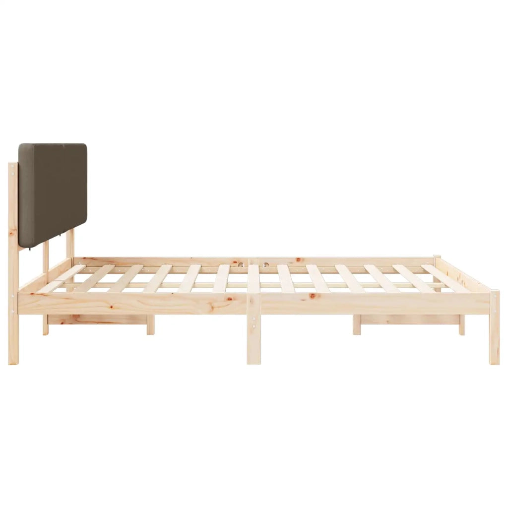 Letto con Testiera Rivestita Talpa 180 x 200 cm Pino massello