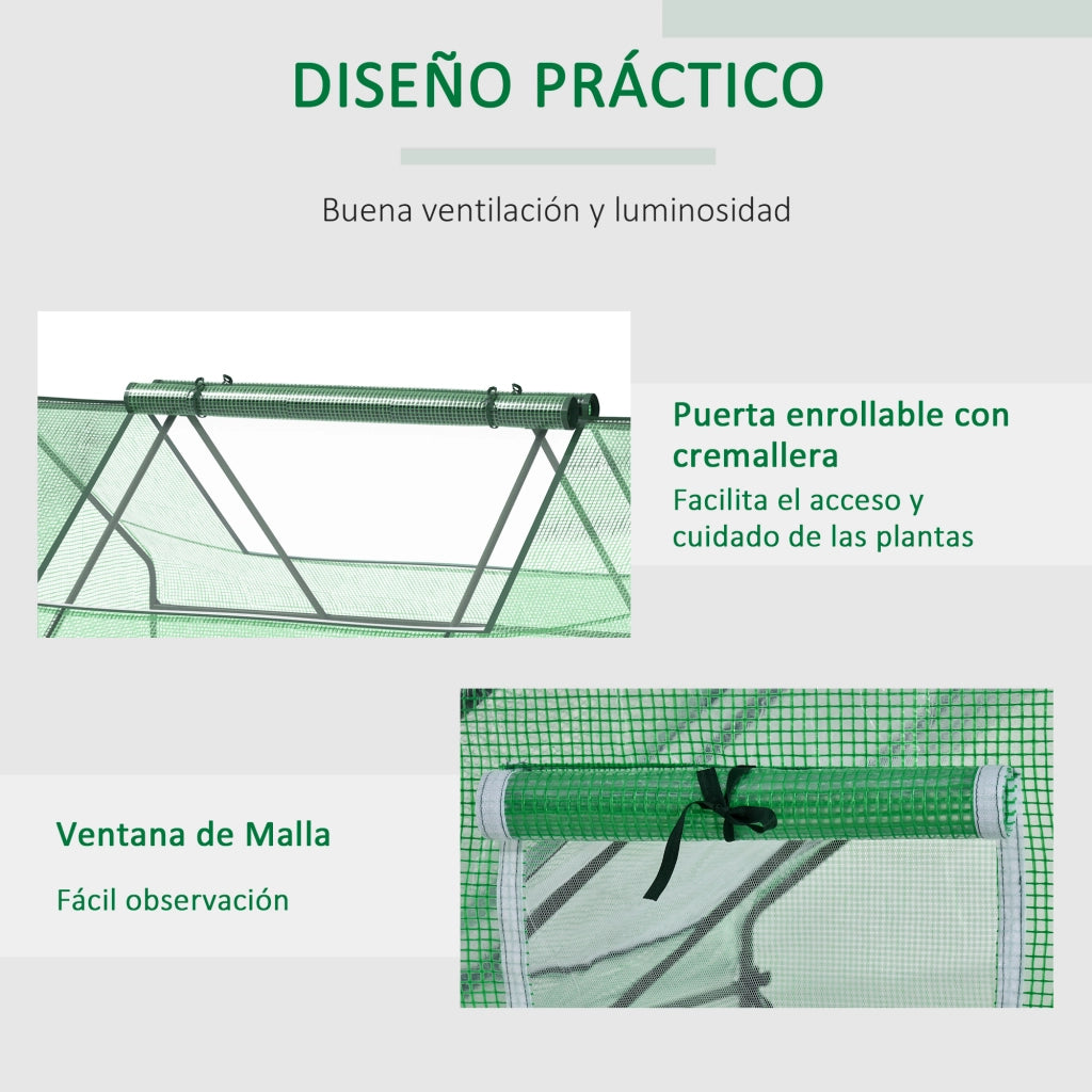 Serra da giardino ¨C zephmum ¨C verde 180x140x80 cm