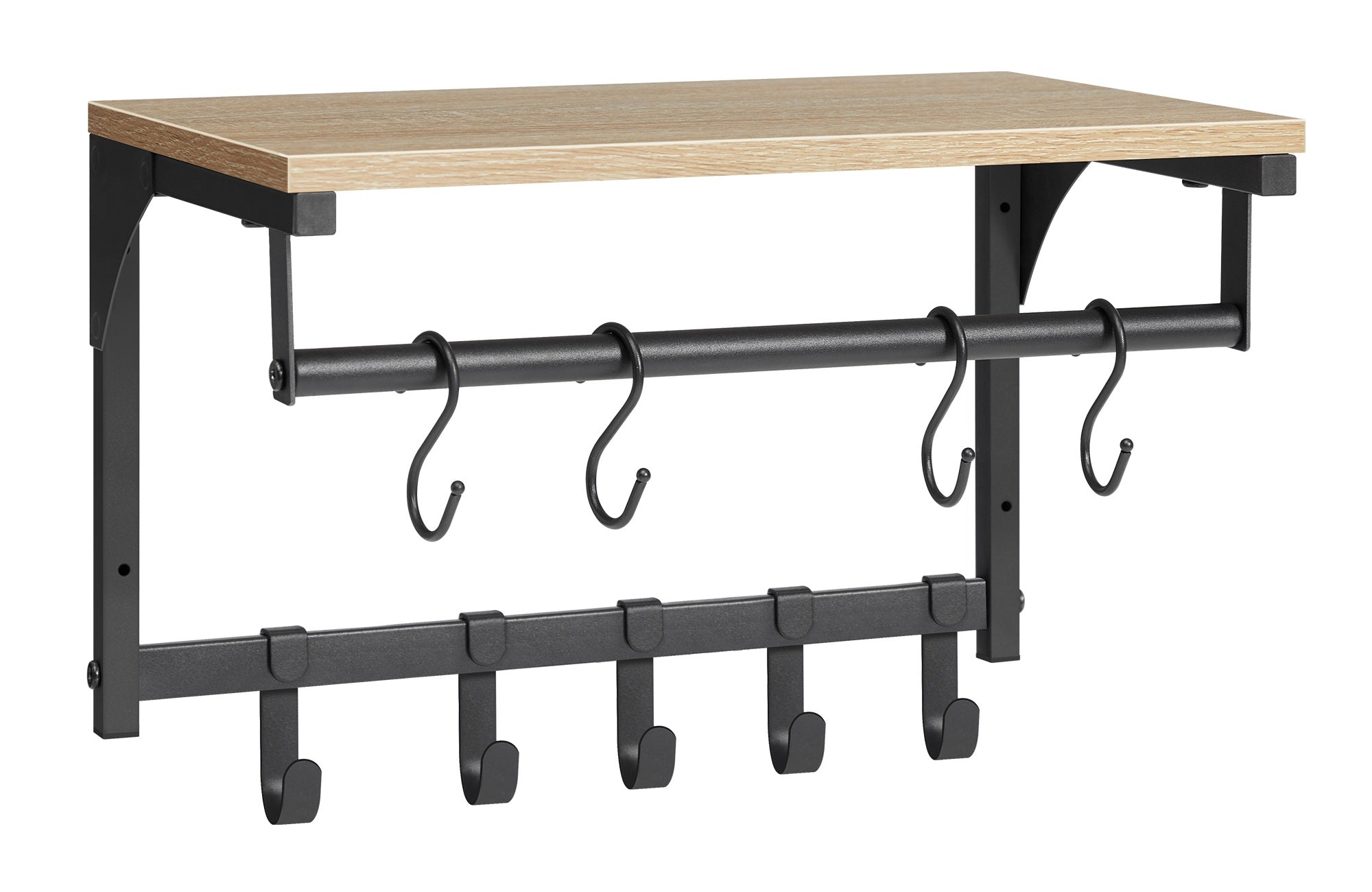 Mensola sospesa a parete VALORA con ganci - Sonoma LCR103B11