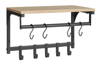 Mensola sospesa a parete VALORA con ganci - Sonoma LCR103B11