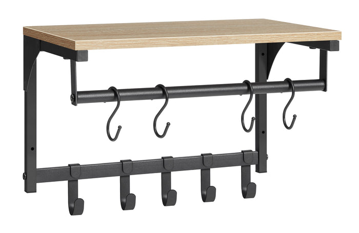 Mensola sospesa a parete VALORA con ganci - Sonoma LCR103B11