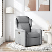 Divano Sedia-Poltrona Reclinabile in Tessuto Grigio Chiaro 885930