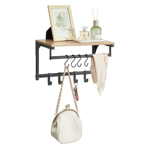 Mensola sospesa a parete VALORA con ganci - Sonoma LCR103B11