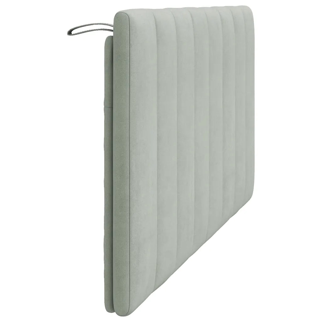 Cuscino Testiera Hanko Grigio Chiaro 160 cm in Velluto 374675