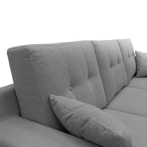 Danish Divano angolare REVERSIBILE in tessuto morbido impermeabile T02 237 cm grigio