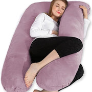 Cuscino per la gravidanza - Cuscino U a forma di U - Cuscino per il lato con copertura - Cuscino U - Cuscino per l'allattamento - Cuscino grande per posizionamento - Cuscino per donne e lato - Blu scuro
