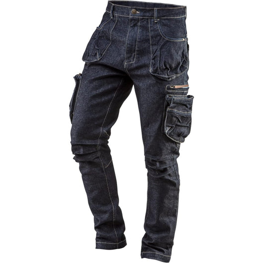 Topex 81-229-s pantaloni da lavo ro denim, 5 tasche, taglia s ds