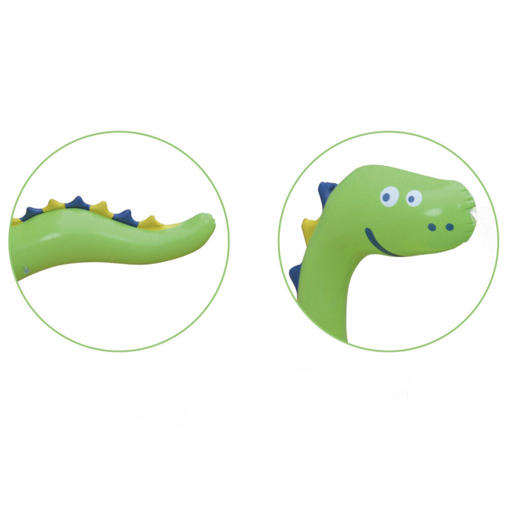 Piscina Gonfiabile Forma Dinosauro per Bambini 175cm con Doccia Spruzzo 1143lt