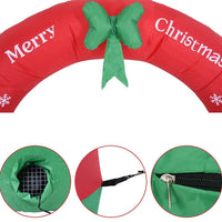Arco Gonfiabile Natalizio con Babbo Natale e Pupazzo di Neve 250x200cm Esterno