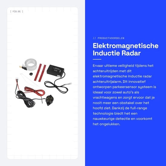 Sistema di Allarme di Partenza con Radar Induttivo a Lungo Raggio - Senso di Parcheggio - Adatto per Auto e Camion - Sicurezza - Funziona con Batteria.