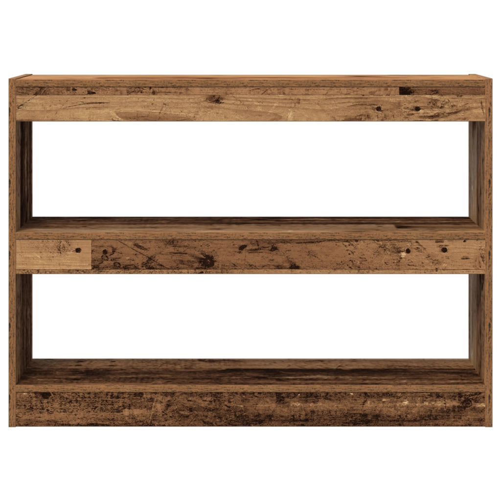 Libreria/Divisoria in Legno Vintage, 100x30x72 cm, Realizzata in Legno Compresso