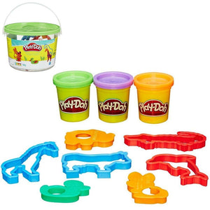 Playdoh Mini Secchiello 3 Barattolini Plastilina + Accessori Gioco Assortiti