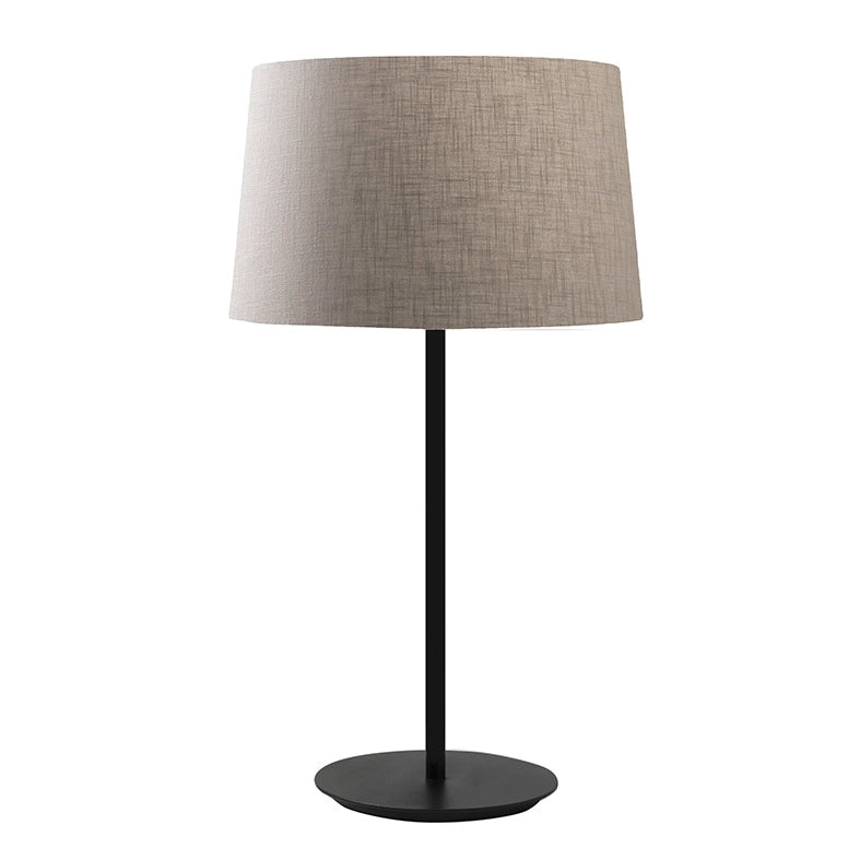 VIVIEN Lampada da Tavolo Nera con Paralume Conico Avorio E27 IP20 - Illuminazione d'Interni in Metallo - Rossi Group