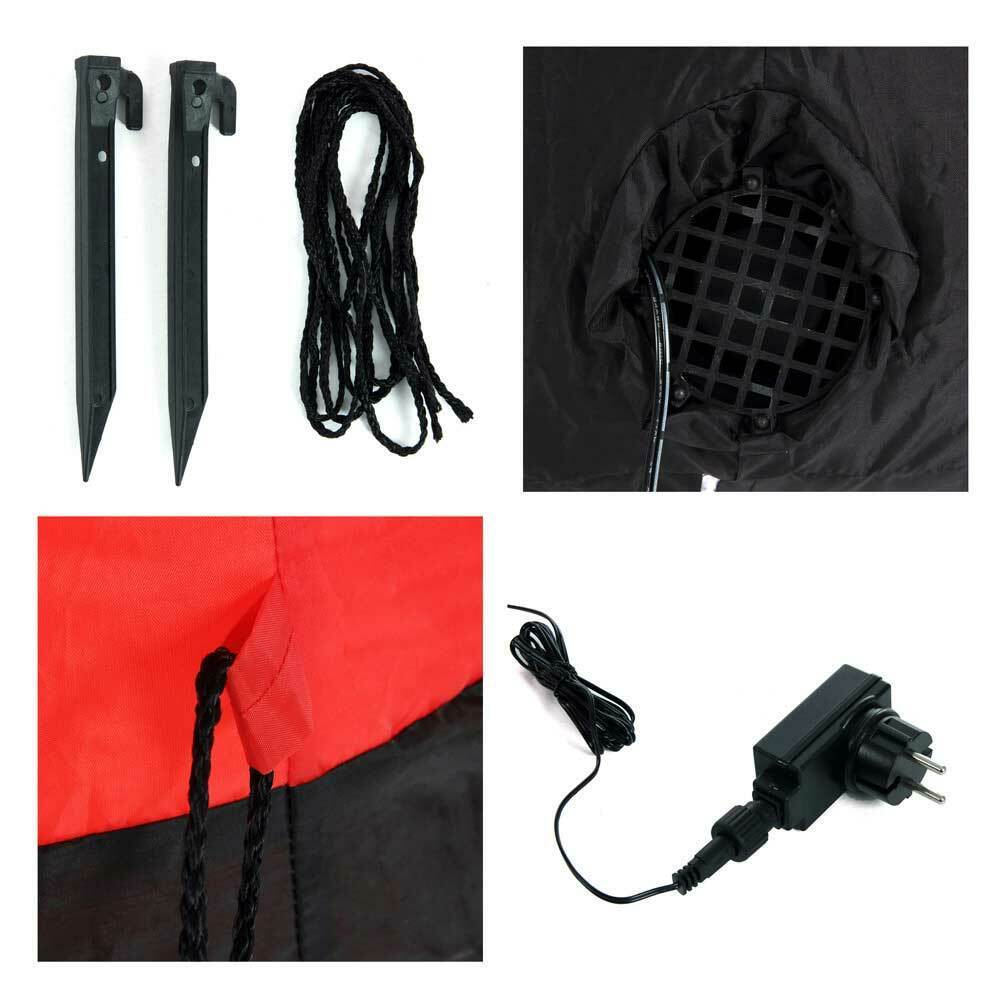 Gonfiabile Babbo Natale Grande Altezza 120 Cm Con Illuminazione Led Per Esterno