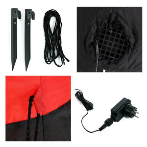 Gonfiabile Babbo Natale Grande Altezza 120 Cm Con Illuminazione Led Per Esterno