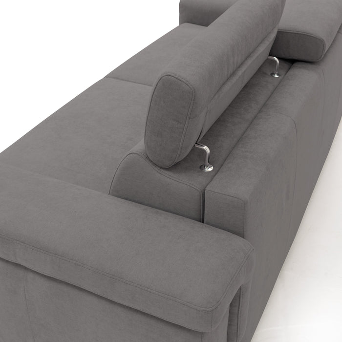 Giunone Divano letto mat. H18 220 cm (mat. 140x197 cm) grigio