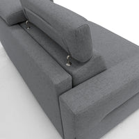 Avalon Divano letto con materasso H18 200 cm (mat. 140x197 cm) giallo