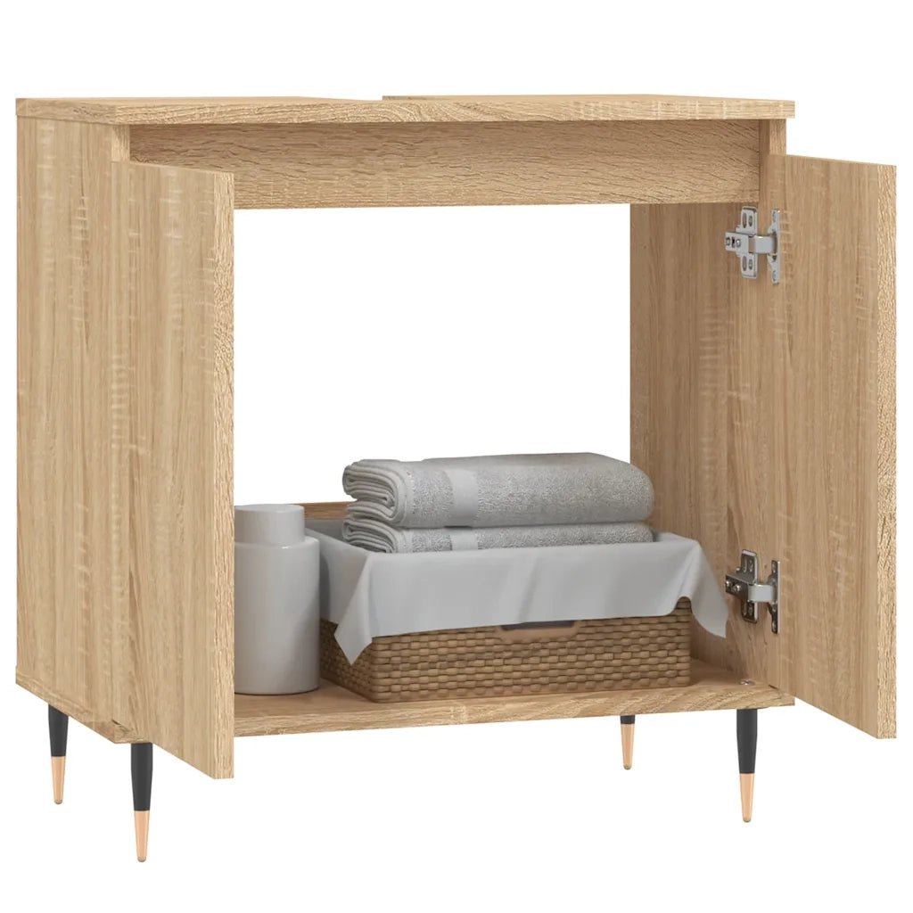 Mobile da Bagno Rovere Sonoma 58x33x60 cm in Legno Multistrato 831575