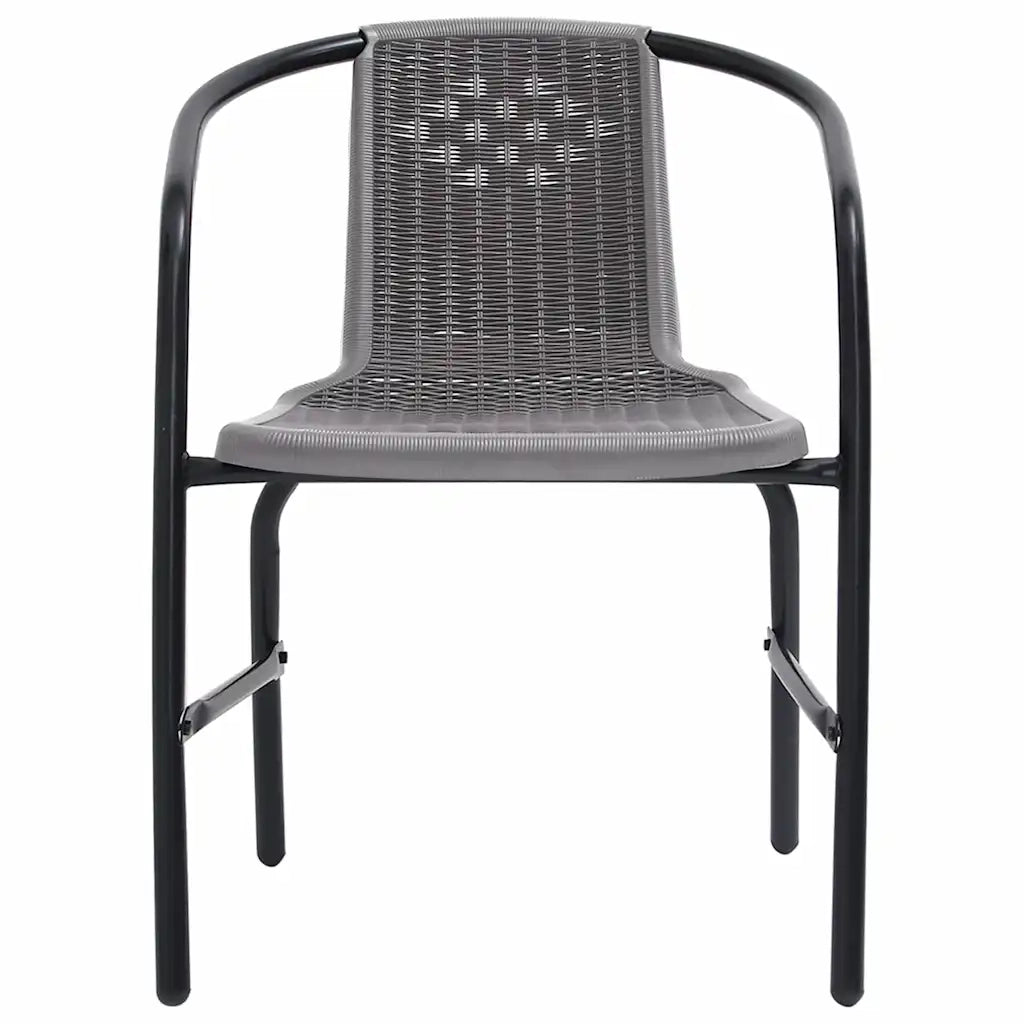Sedie da Giardino 8 pz | Sedie da Esterno in Plastica Rattan e Acciaio 110 kg