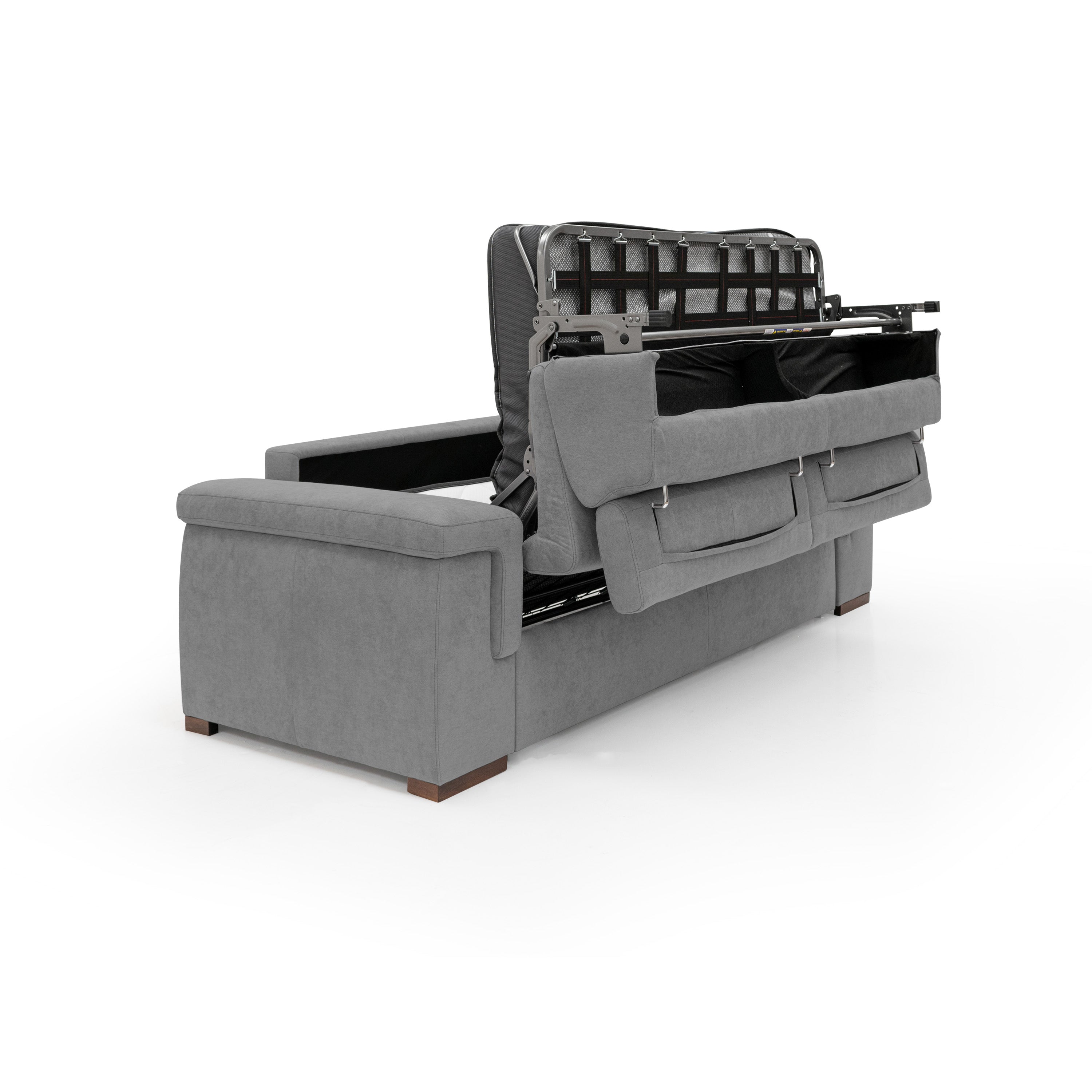 Giunone Divano letto mat. H18 220 cm (mat. 140x197 cm) grigio