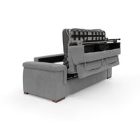 Giunone Divano letto mat. H18 220 cm (mat. 140x197 cm) grigio