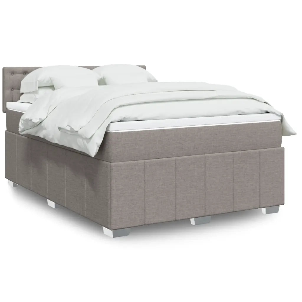 Giroletto a Molle con Materasso Tortora 160x200 cm in Tessuto 3289437