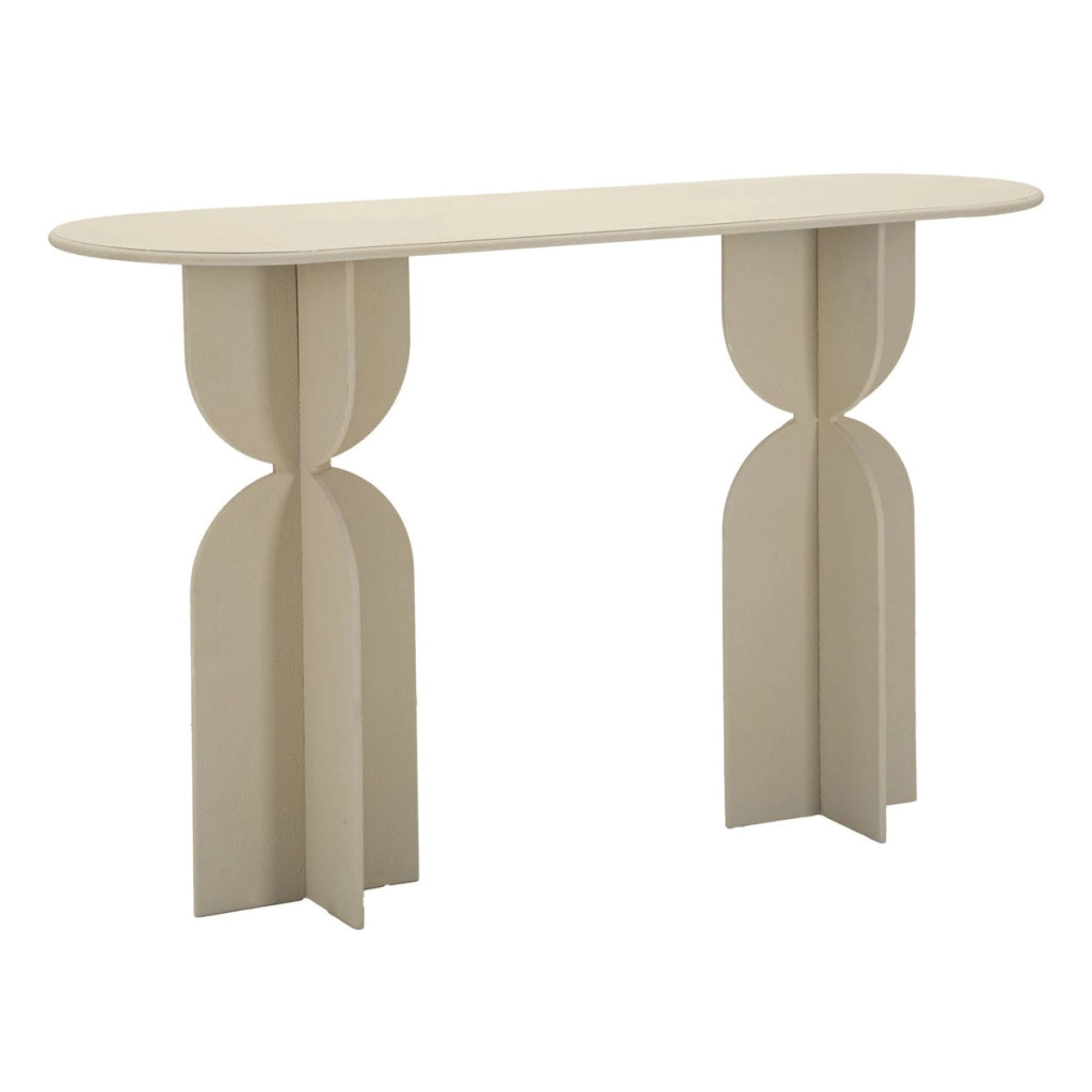 Console Dune in ferro color crema 120x40x75,5 cm