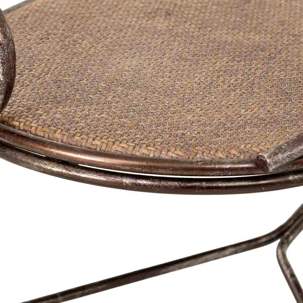Panchina in metallo 146,69x55,25x45,09/89,54h cm marrone