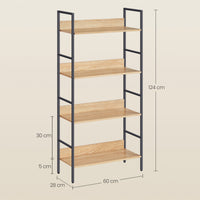 Libreria VALORA - Moderna 4 ripiani Sonoma Design LLS174B11