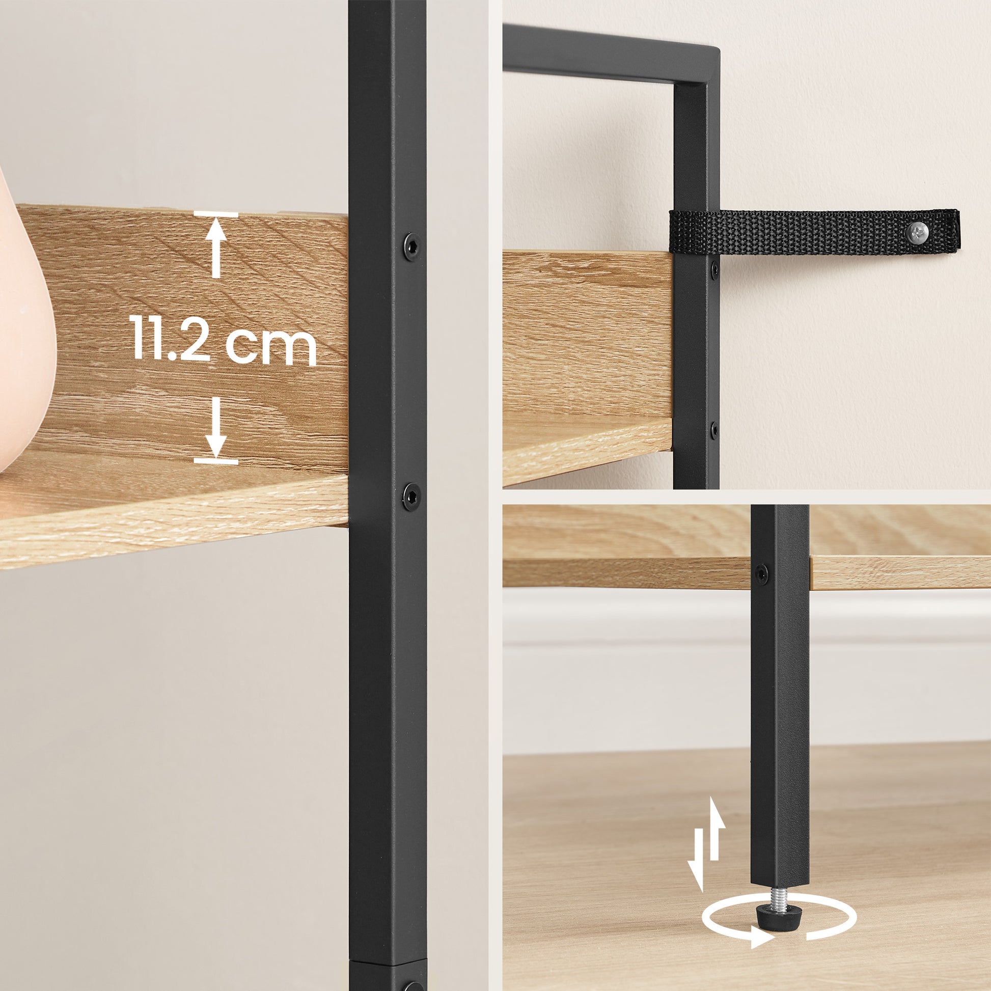 Libreria VALORA - Moderna 4 ripiani Sonoma Design LLS174B11